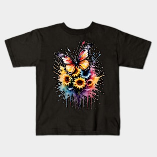 Sunflower Drips Kids T-Shirt